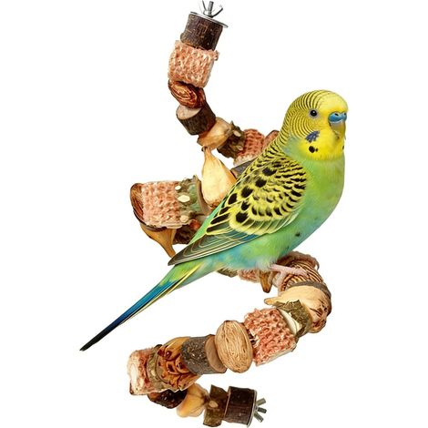 50 CM Perchoir Perroquet Jouet Perroquet Perchoir Oiseaux Jouets à Mâcher (1/4)