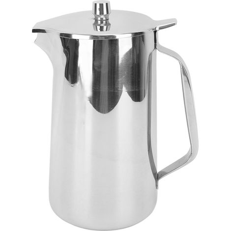Wasserkrug, 2-Liter-Teekanne mit Griffdeckel, multifunktionaler Edelstahlkrug für kaltes Wasser, Getränke, Fruchtsäfte und Tee.