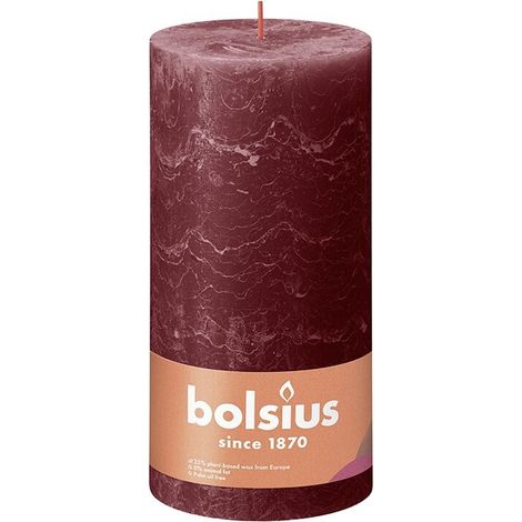 BOLSIUS Stumpenkerze Rustik XXL - 4 Stück