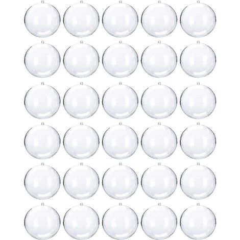 30 boules transparentes rondes à remplir pour la maison, Noël ou un mariage (1/5)