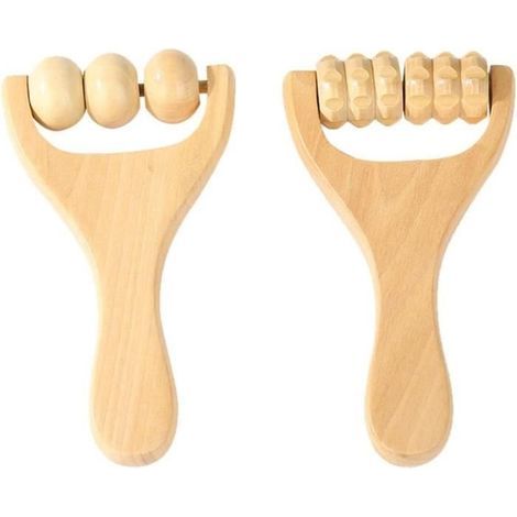Massagerolle aus Holz, Fußrolle, Fußsohlenmassagegerät, Triggerpunktmassage für Körper, Gesicht, Nacken, Füße, Waden (1/4)