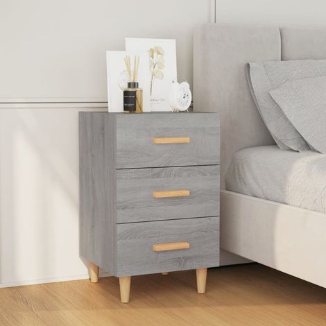 Nachttisch Grau Sonoma 40x40x66 cm Holzwerkstoff
