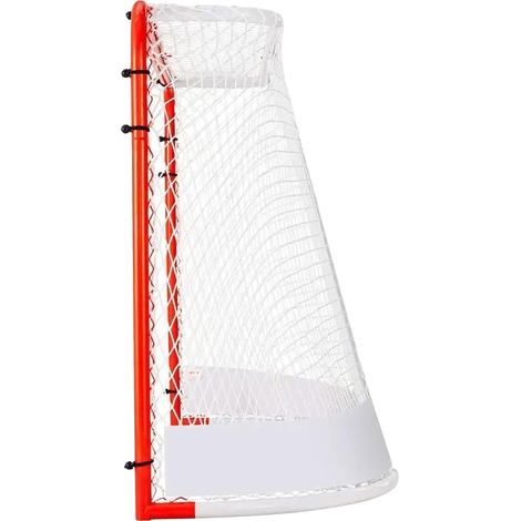 Portería de hockey, estructura portátil de tubo de acero, fácil montaje, color rojo. (1/2)