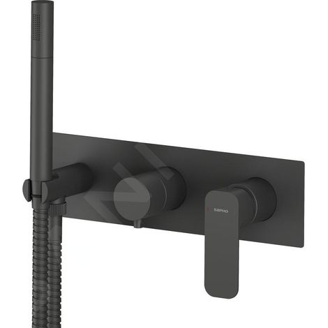 Sapho Spy - Mitigeur encastré 3 sorties, avec corps d’encastrement, noir mat PY53/15 (1/2)