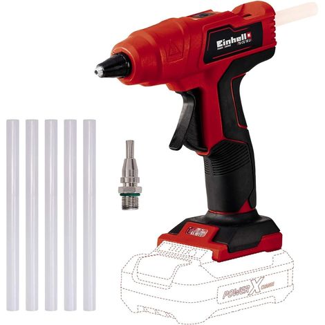 Pistolet à colle sans fil TE-CG 18 Li - Solo Power X-Change (18V, Prêt à l’emploi en 120 secondes, avec 5 bâtons de colle 12mm + embout plat) Livré sans Batterie ni Chargeur (1/5)