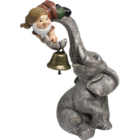 Figurine d'éléphant d'extérieur en résine, aspect délicat, détails exquis, Sculpture, décoration, ornement pour maison, jardin, cour, balcon (1/5)