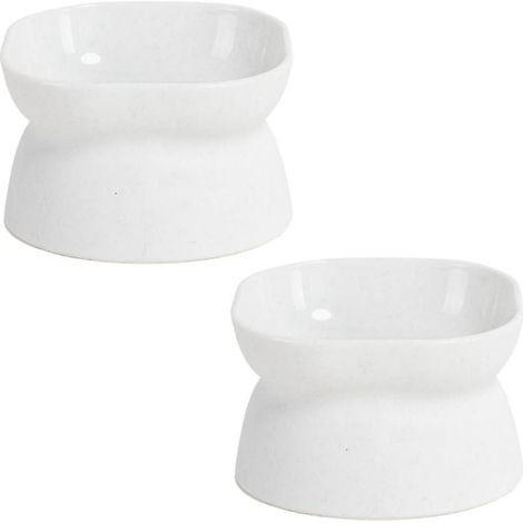Lot incliné 2 pièces, gamelle surélevée pour chat protège la colonne vertébrale et A (1/5)