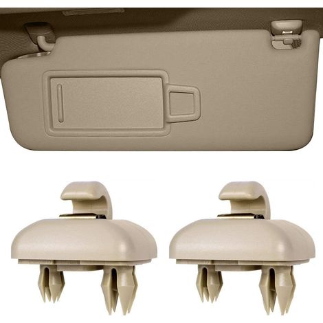 LaBlanc – 2 Stück Innen-Sonnenblenden-Haken-Befestigungshalter, Auto-Visier-Clip für Audi A1 A3 A4 A5 Q3 Q5 8e0 857 562 LA6 LA7 (braun)