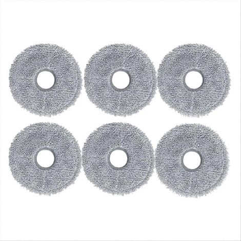 Chiffon de rechange pour robot aspirateur laveur, lot de 2, compatible balayeuse automatique, microfibre nettoyante, pièce détachée pour serpillière de robot, remplacement facile, pour sols durs. (1/5)