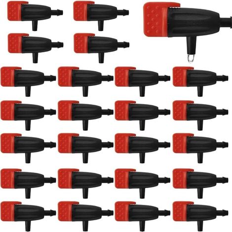 Lot de 30 goutteurs d'irrigation réglables - Buses Micro Drip - Accessoires pour tuyau de 4/7 mm (1/5)