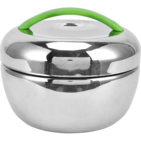 Boîte Repas Isotherme en Acier Inoxydable 1.3L avec Compartiments, Double Paroi pour Conservation Chaud/Froid, 44oz (1/5)