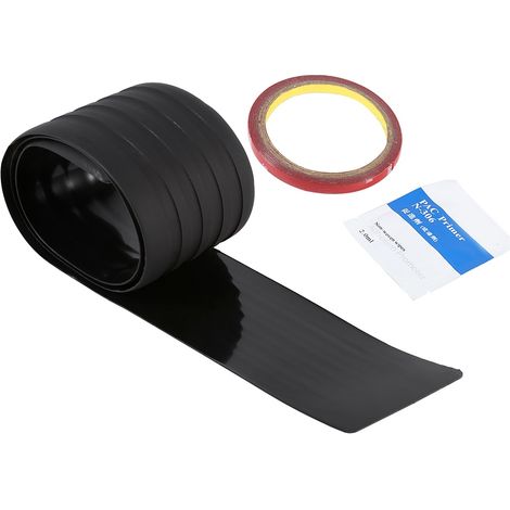 [Protector de maletero] [Tira de goma] [Negro] Protector de equipaje de goma, tira protectora con ranura antideslizante para cubrir arañazos, flexible y duradera (35,43'' x 2,76'', 1 pieza) (1/3)