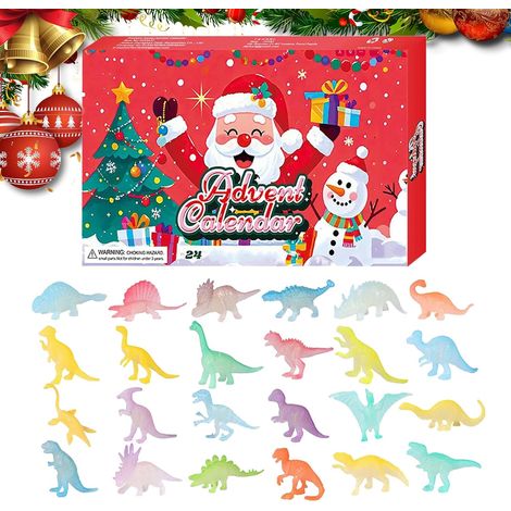 Calendrier de l'Avent Jouet Calendrier de Compte à Rebours Dinosaure Fluorescent Décoration Adorable Pour Bureau Étagère Chambre Salon (1/5)