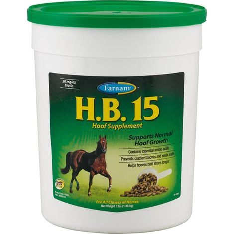 H.B.15 Aliment complémentaire pour chevaux pour maintenir une santé optimale des sabots 600 g