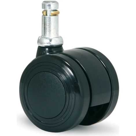 Roulette de meuble - MESO - PU double souple - 50mm - Axe 11x23mm