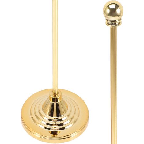 Metallschild mit Flaggenhalterung, Flaggenmastfuß, Flaggenmasthalter, Mini-Flaggenmast, Banner-Flaggenmast-33.5x6.5cm-Golden (1/3)