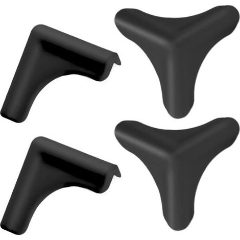 4 protezioni angolari per bambini - in silicone - forma triangolare - antiurto - per tavolino da caffè, cappa aspirante (1/5)
