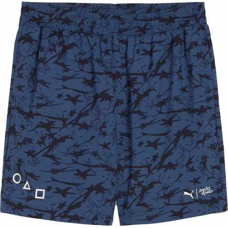 Pantaloncini da uomo Puma X Squid Game AOP Relaxed, 6'' blu navy 63075816 r M (1/5)