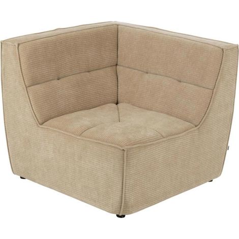 Module Canapé d'Angle Matelassé "Grid" 98cm Beige Foncé (1/5)