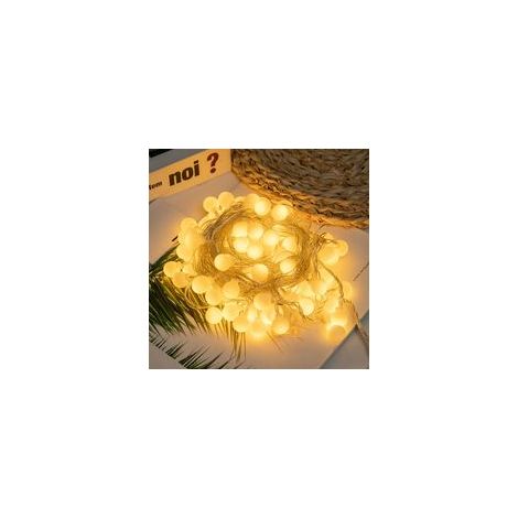 Guirlande lumineuse décorative de 10 m et 80 LED pour fêtes - Éclairage extérieur LED - Lumière d'ambiance blanc chaud - Éclairage décoratif pour garden-parties - Éclairage d'ambiance multifonctionnel (1/4)