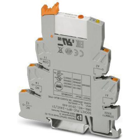 Phoenix Contact PLC-RPT- 24UC/21/MS Relaisbaustein Nennspannung: 24 V DC/AC Schaltstrom (max.): 6 A