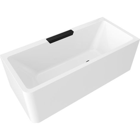 CASCATA R MONOLITH Baignoire rectangulaire 180x80x60cm, bec cascade noir (1/4)