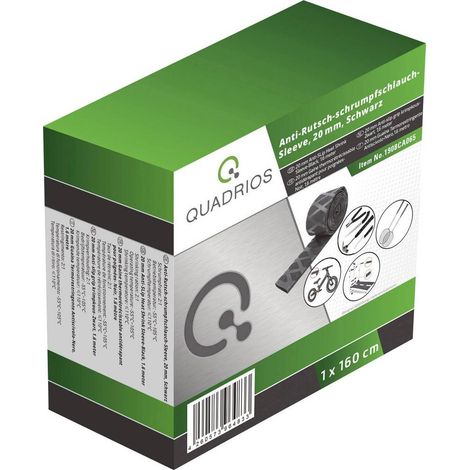 QUADRIOS 1908CA065 TERMORETRAIBILE SENZA COLLA NERO 20 MM RESTRINGIMENTO:2:1 1.6 M