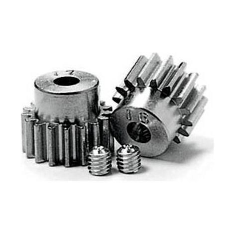 Pignone in alluminio per motore 16/17 denti M0,6/48dp Parte di ricambio Tamiya 50354