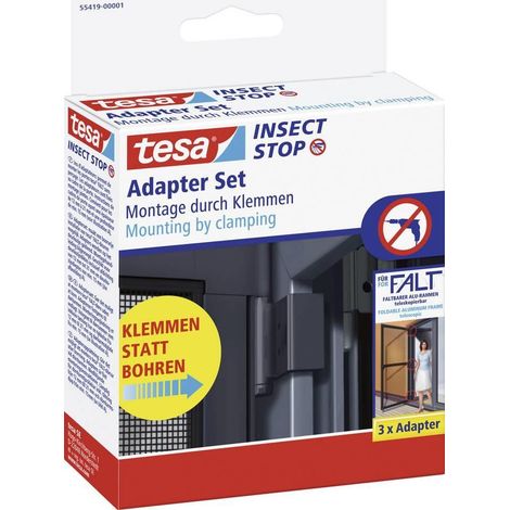 Tesa Adaptador para mosquitera para puerta plegable antracita