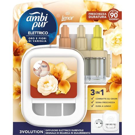Kit diffusore elettrico Ambi Pur 3Volution Oro e Fiori di Vaniglia (1/5)
