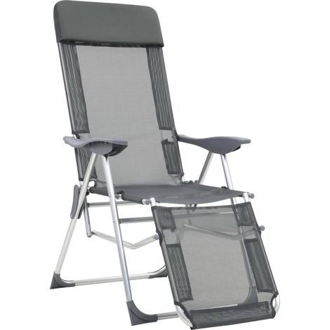 Lot de 2 Chaise de jardin,Chaises de camping pliantes et repose-pied textilène CFW4863398 (1/5)
