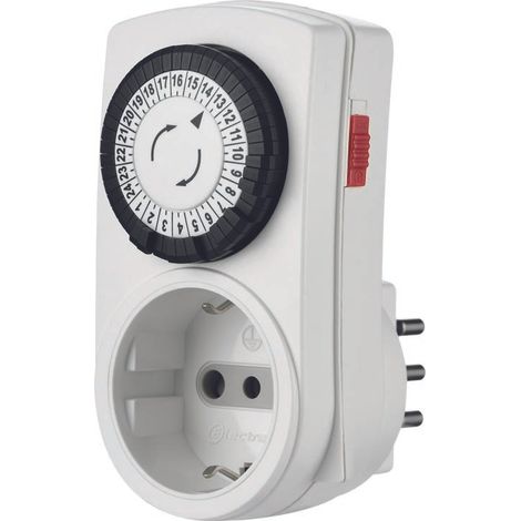 Minitimer 24h spina 10a presa schuko/10a - Idrhaus