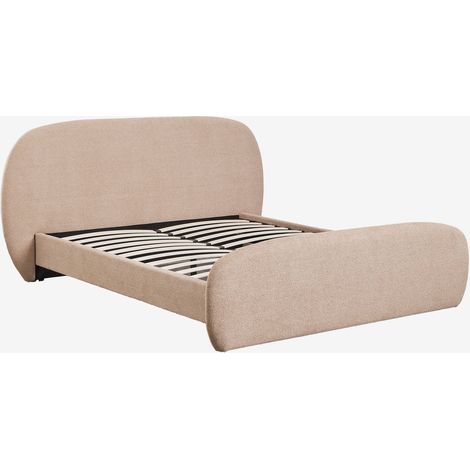 Cama en tela bouclé Brunel SKLUM 160 x 200 cm (1/5)