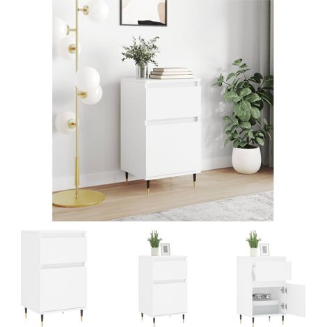 The Living Store Sideboard Weiß 40x35x70 cm Holzwerkstoff - Sideboards (1/5)