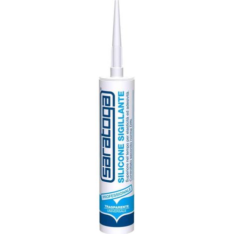 silicone acetico trasparente 280 ml - saratoga. (1/3)