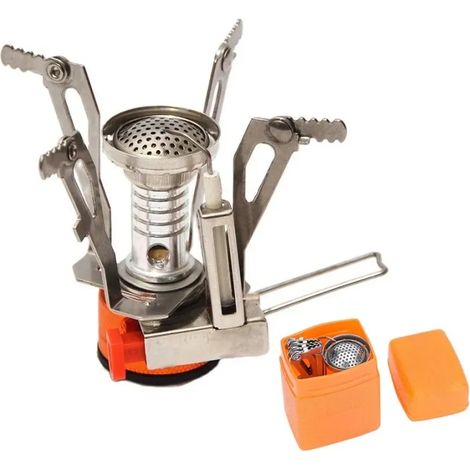 Réchaud à gaz portable mini pour le camping, la randonnée, l'alpinisme, les pique-niques et les barbecues. Fournitures de camping. Cuisinière à gaz portable. (1/5)
