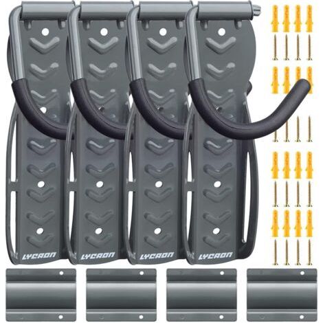 Support Velo Mural, Support Mural pour Vélo (Gris Ultime), Porte Velo Mural Peut Contenir Jusqu'à 68lb, avec Plateau à Pneus & Vis, Rangement Vertical Porte vélo Maison/Magasin/Garage (1/5)
