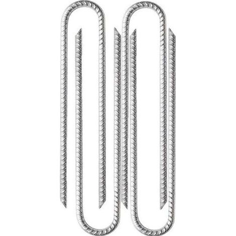 4 x 30 cm - Verzinkte Stahlrahmenheringe - U-förmige Ankerheringe - Ankerheringe für Zelte, Pavillons, Hüpfburgen, Trampoline, Fußballtore usw. (1/5)