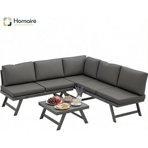 Graues 2-Sitzer-Sofa aus Aluminium HOMAIRE (1/5)