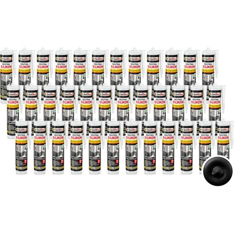 IsolBau Neutrales Silikon Schwarz 36 x 300 ml (1/5)