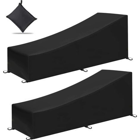 Juego de 1 funda protectora para tumbona de jardín de 200 x 70 x 40/75 cm - Fabricada en tela Oxford 210D - Para tumbonas (1/4)