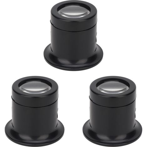 Lot de 3 Loupes Horlogères 10x Anti-Éblouissement pour Réparation de Bijoux et Montres (1/5)