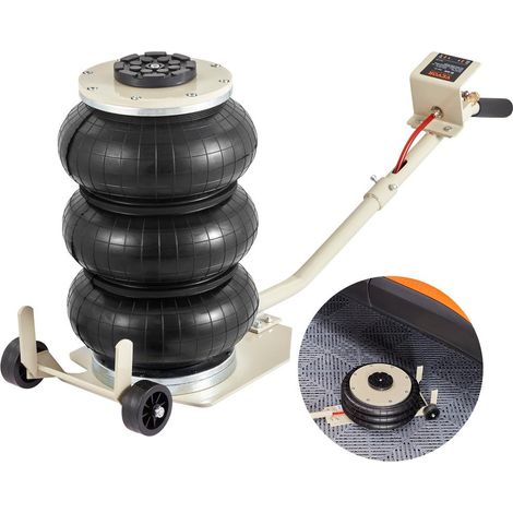 Cric Pneumatique 3 Tonnes Cric Gonflable 3 Coussins d'Air 140-450 mm Levage Rapide pour Voiture SUV Pickup (1/5)