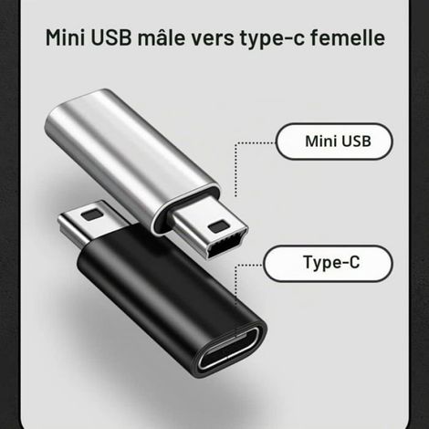 Adaptateur Usb C (Lot De 6), Adaptateur Usbc Vers Microusb, Mini Usb Vers Type-C, Compatible Avec Smartphones, Tablettes (3 N[F230] (1/5)