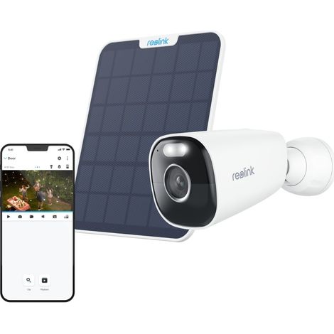 Reolink – Caméra de surveillance WiFi 5MP extérieure – Vision nocturne couleur – Détection intelligente personne/véhicule – Audio bidirectionnel – Panneau solaire (1/5)