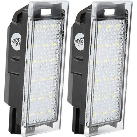 Lot de 2 feux de plaque d'immatriculation LED pour voiture Twingo/Clio/Megane/Lagane