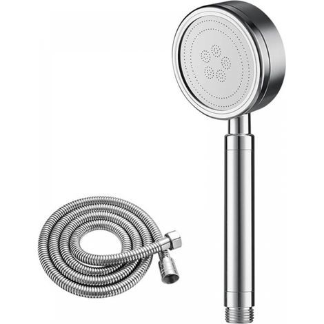 Cabezal de ducha de alta presión, acero inoxidable 304, duradero, antioxidante, universal (ducha de acero inoxidable 304 + manguera de 1,5 m) (1/5)