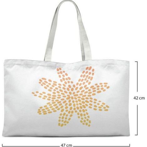 Sac shopping tote bag Bonamaison en coton 47x42 cm - anses longues 30 cm, réutilisable (1/4)