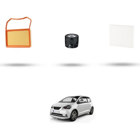 Kit tagliando 3 filtri compatibile con Seat MII 1.0 Ecofuel 50kw dal 2012 (1/4)