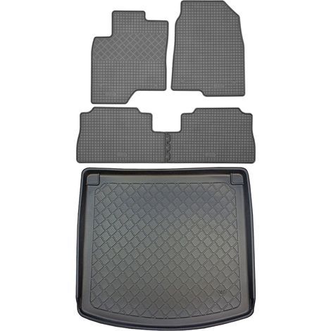 Set di tappetini in gomma per auto e tappetino per bagagliaio per Opel Antara SUV (5 porte) dal 2006 al 2017. (1/5)